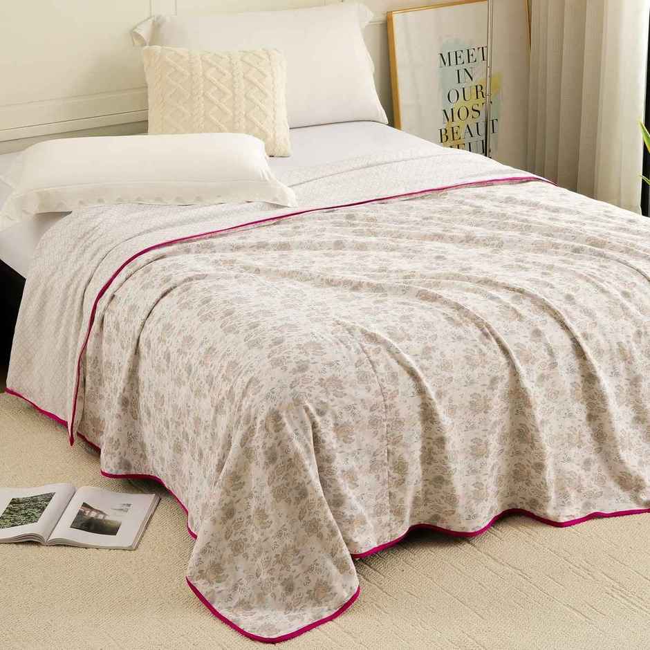 Story@home Printed Single Dohar/Duvet Cover (Cotton, Pink) (220x144x2 cms)