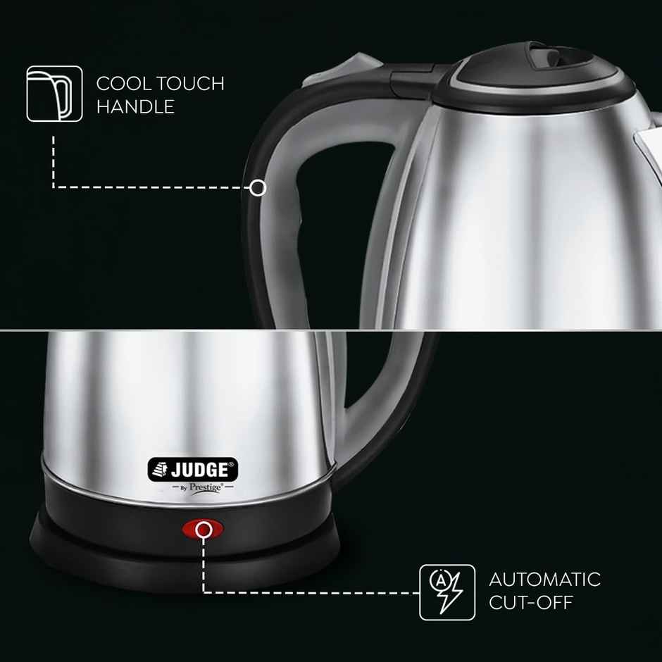 Judge By Prestige Ace 1.5L Electric SS Kettle, 1350 Watts, Elegant SS Design, Silver, 1Year Warranty