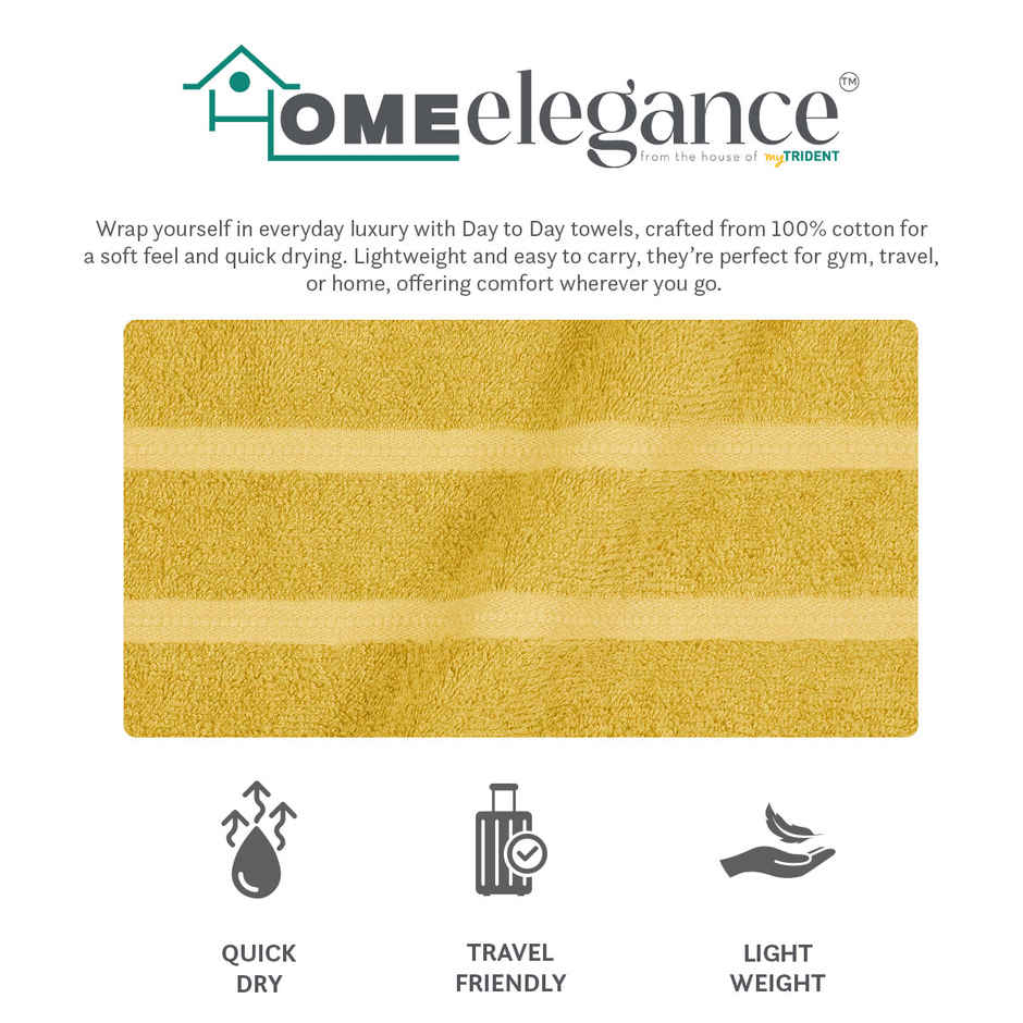 Home Elegance Day to Day Bath Towel | 28 in x 55 in | Yellow