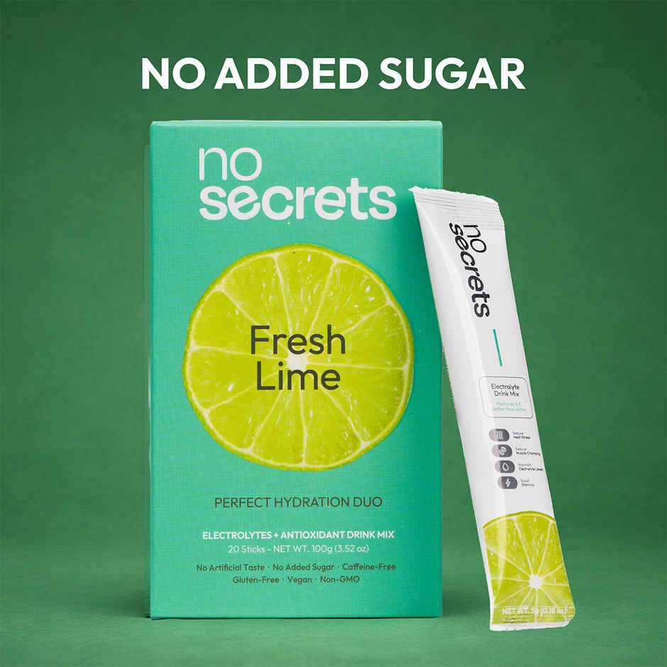 No Secrets Perfect Hydration Duo Electrolytes & Antioxidants Fresh Lime