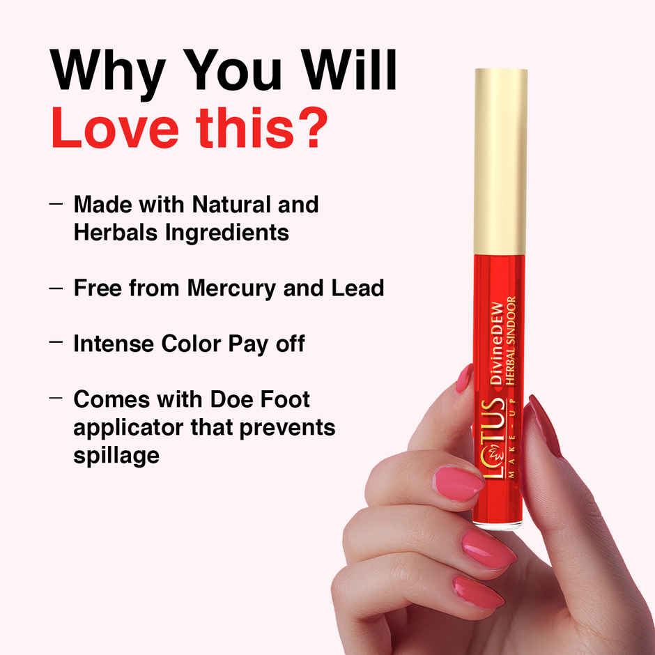 Lotus Make-Up Divine Dew Herbal Sindoor Love Drop Water And Smudge Resistant