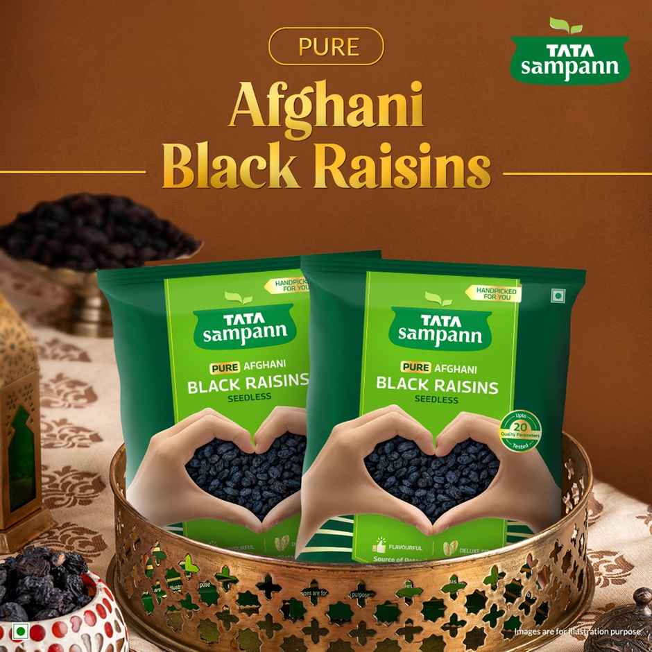 Tata Sampann Absolutely Pure | Seedless Black Raisins