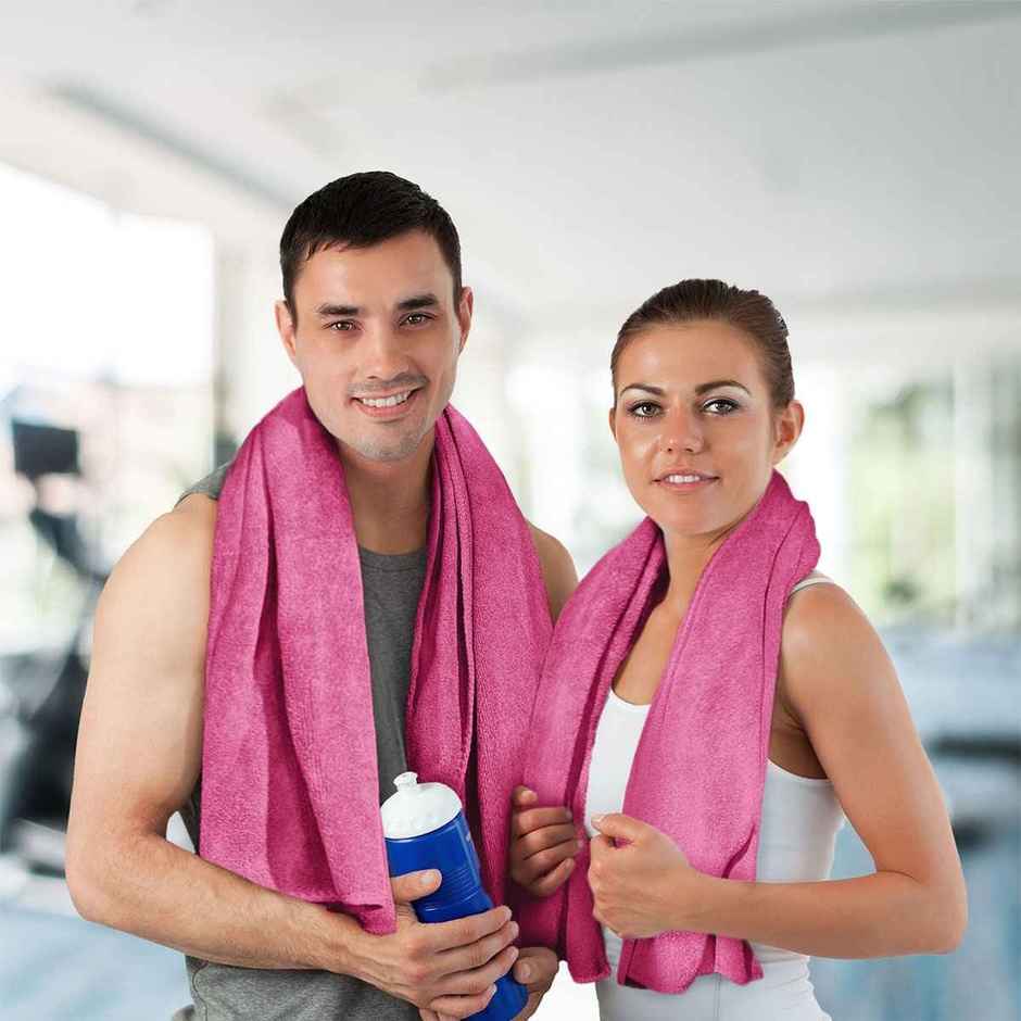 Sassoon Microfiber Gym-Sports Towel - Coral Pink