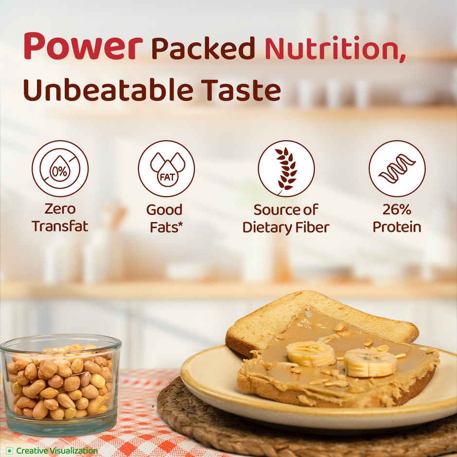 Sundrop Peanut Butter | Crunchy | With 26% Protein |Premium Roasted Peanuts | No Preservatives