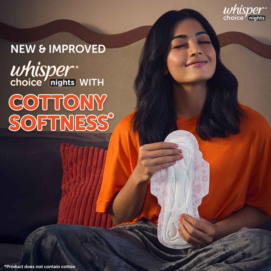 Whisper Choice Nights | XXL Pads, with 4x Back Coverage