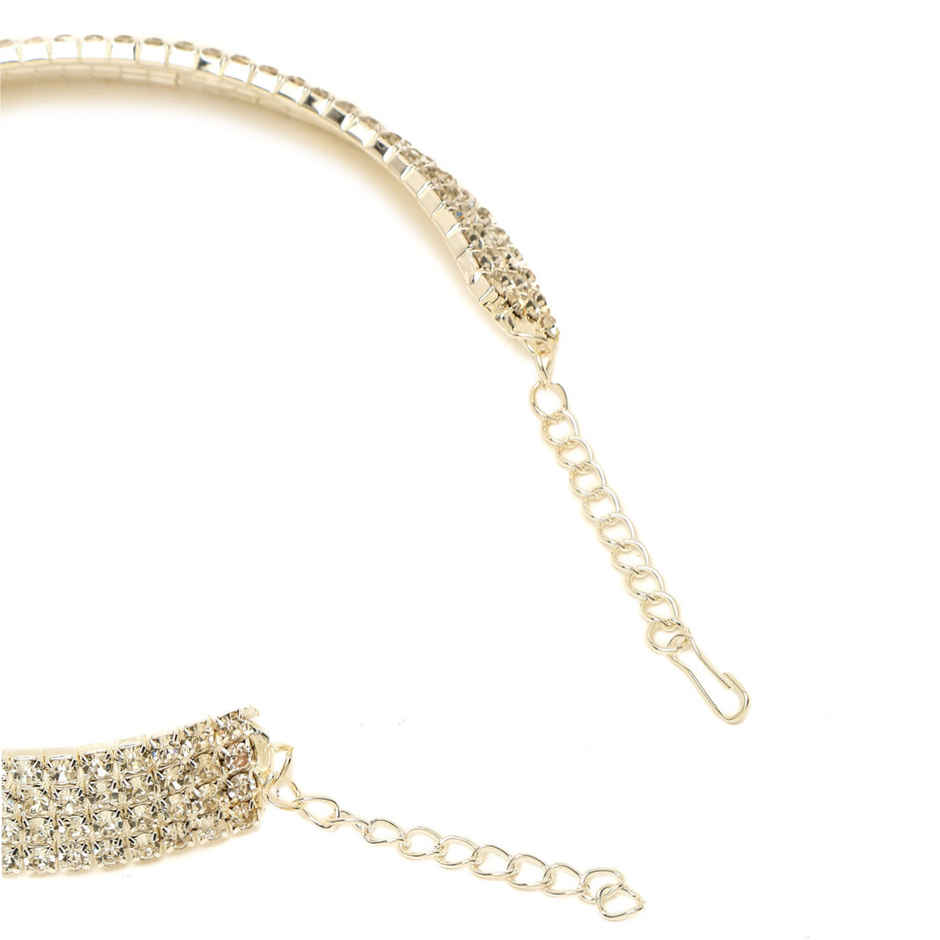 YouBella Stylish Latest Traditional Jewellery Silver Plated Choker Necklace for Women