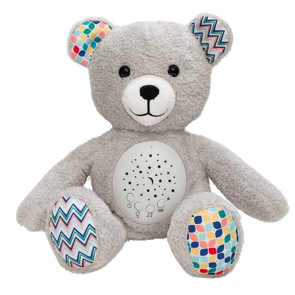 Toytales Grey Musical Toy | Electronic Toys | Star Projector | Perfect Soft Toy For Kids | Bedtime