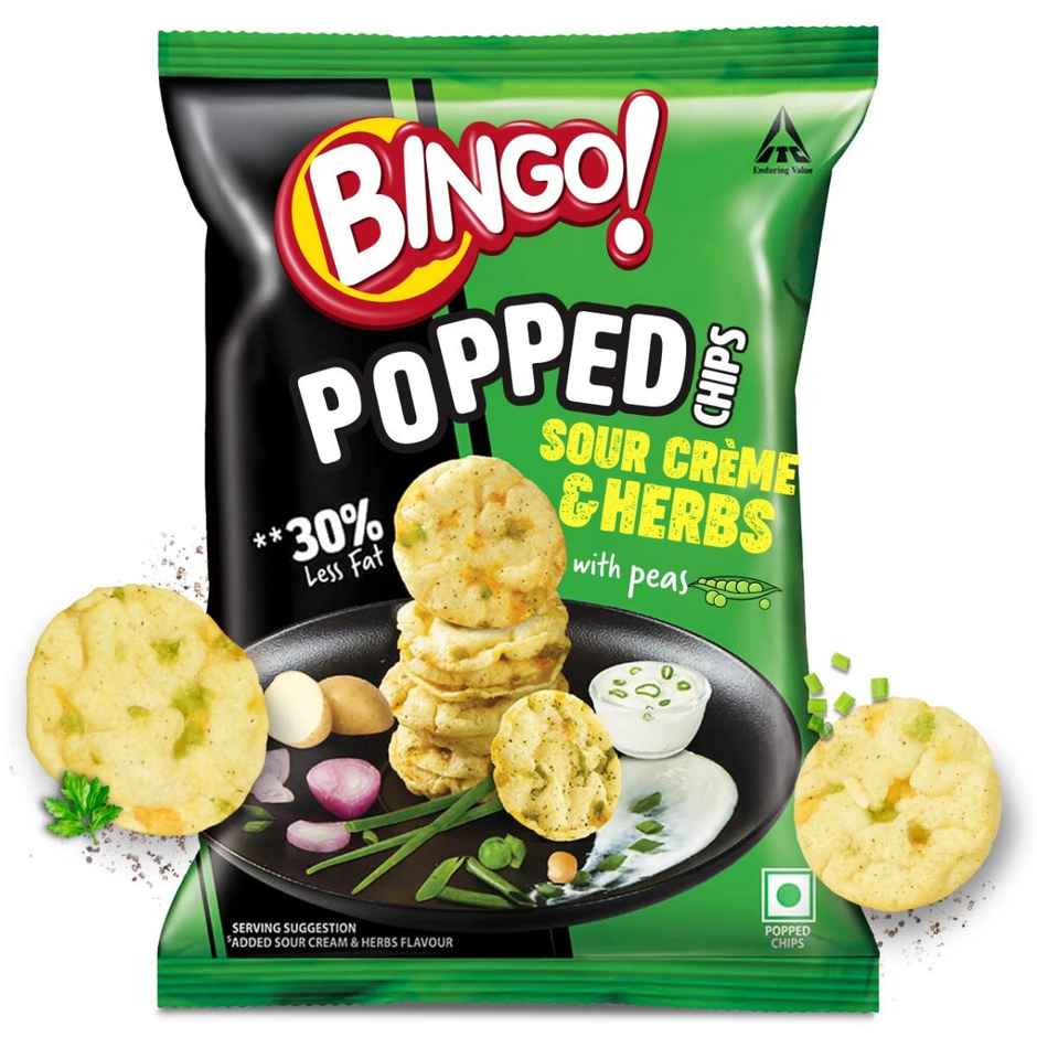 Bingo! Popped Chips Sour Cream & Herbs | Light & Crunchy