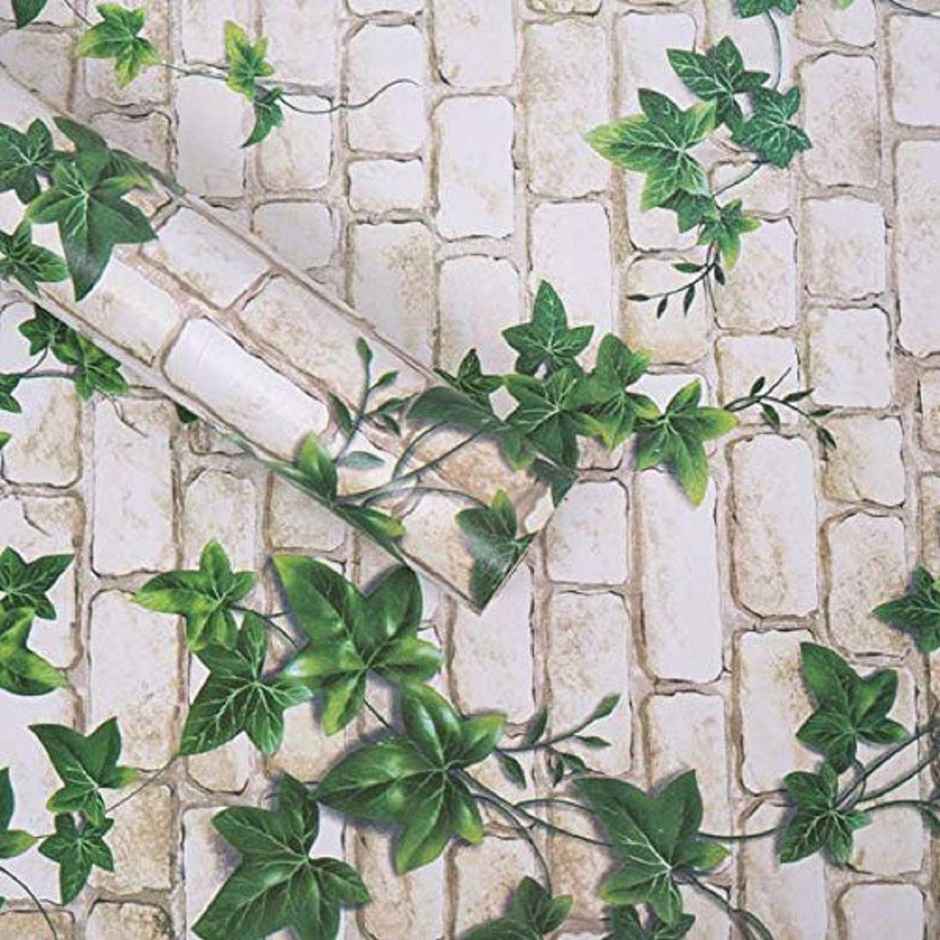 Wollzo Leafy Look Self-Adhesive Wallpaper | 45 x 1000 cm