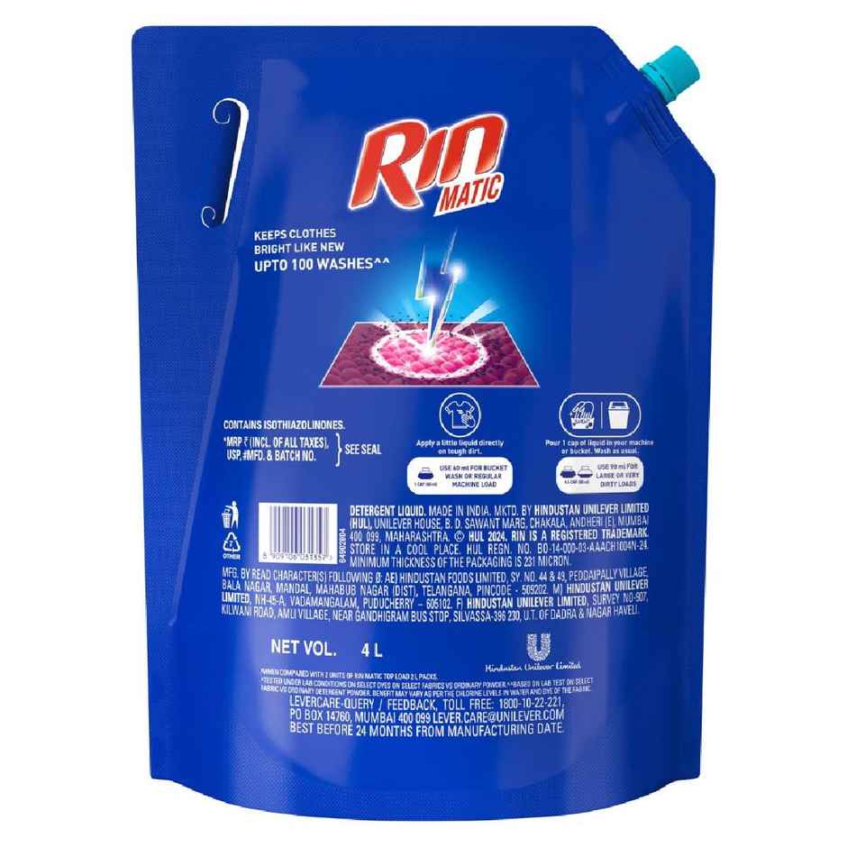 Rin Matic Liquid 4L Top Load