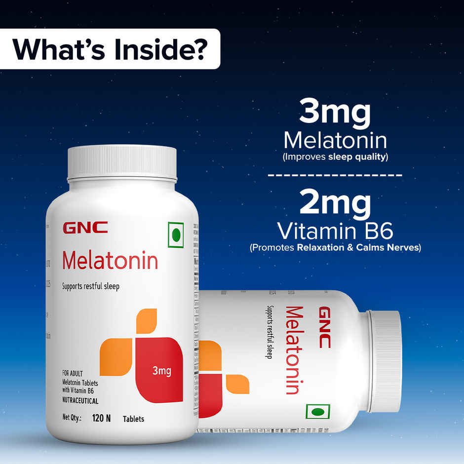 GNC Melatonin Tablets 3 mg Per Serving
