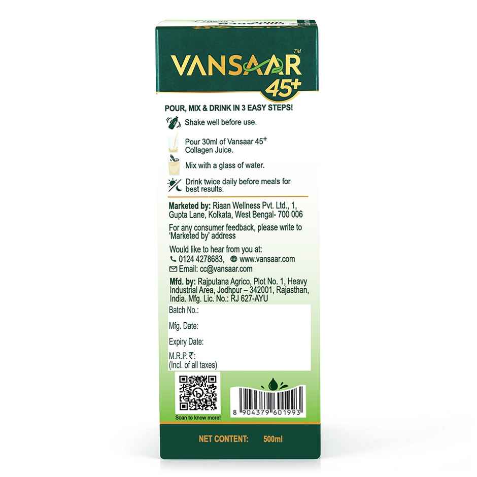 Vansaar 45+ Collagen Juice - Collagen Supplement