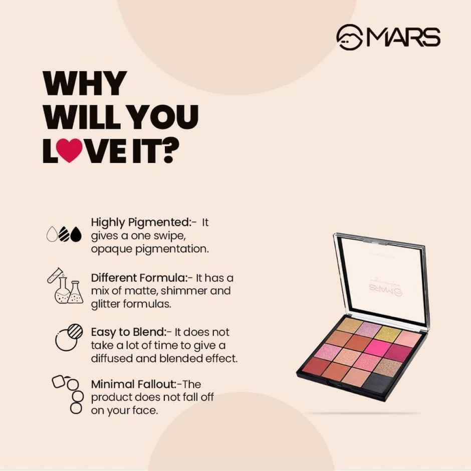 MARS Cosmetics Highly Pigmented Mesmereyes Eyeshadow Palette (02-Multicolor)