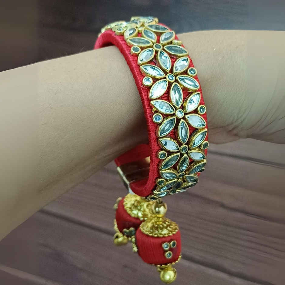 Gold Embellishments and Kundan Work Bangle | Gullak