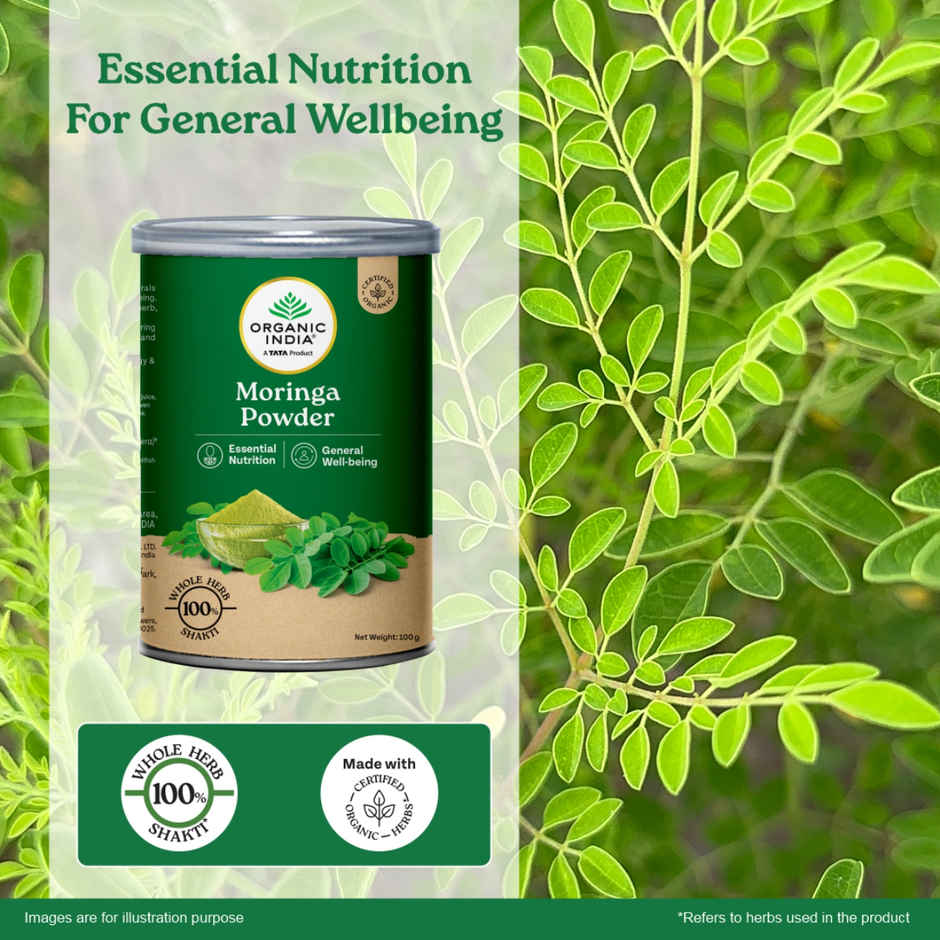 Organic India Moringa Powder, Essential Nutrition Superfood
