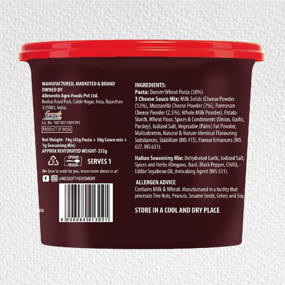 MOM 3 Cheese Instant Pasta | Quick Cook Pasta