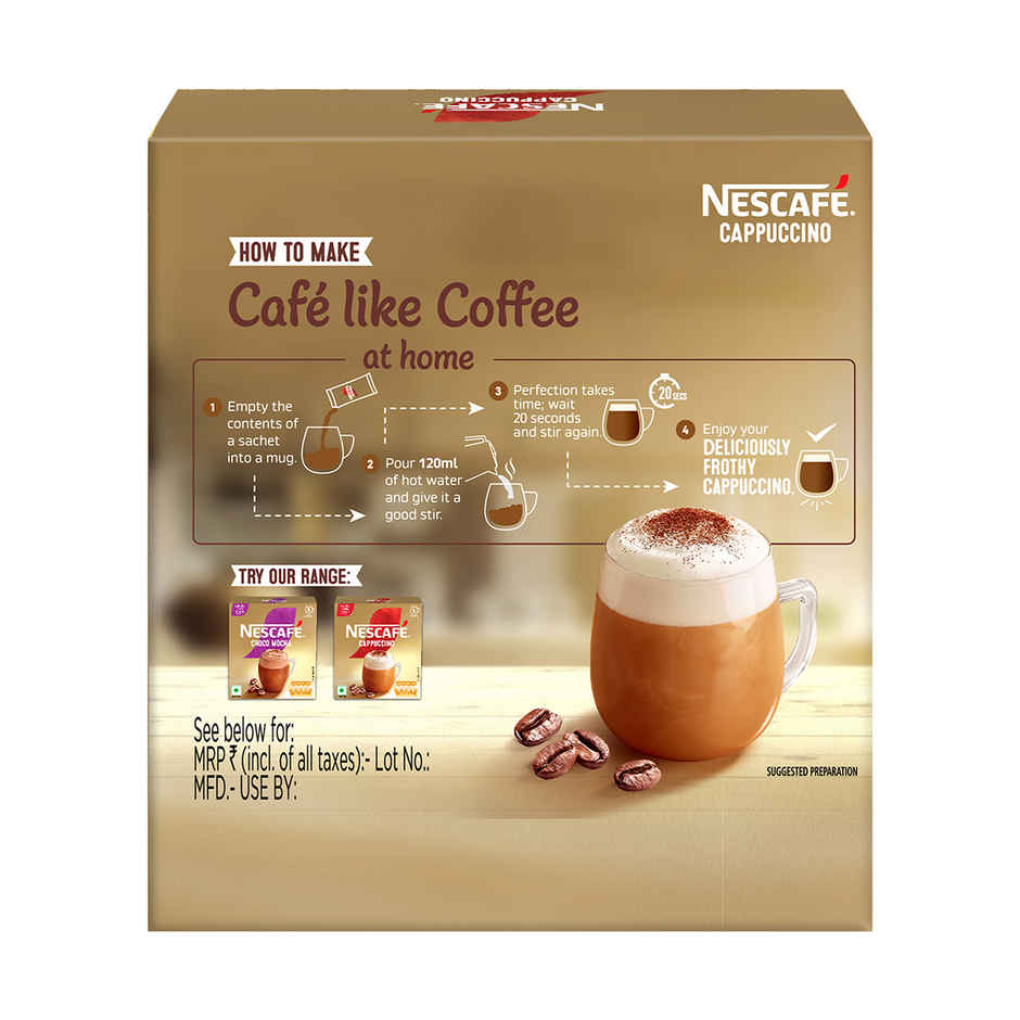 Nescafe Cappuccino Coffee Premix Sachets
