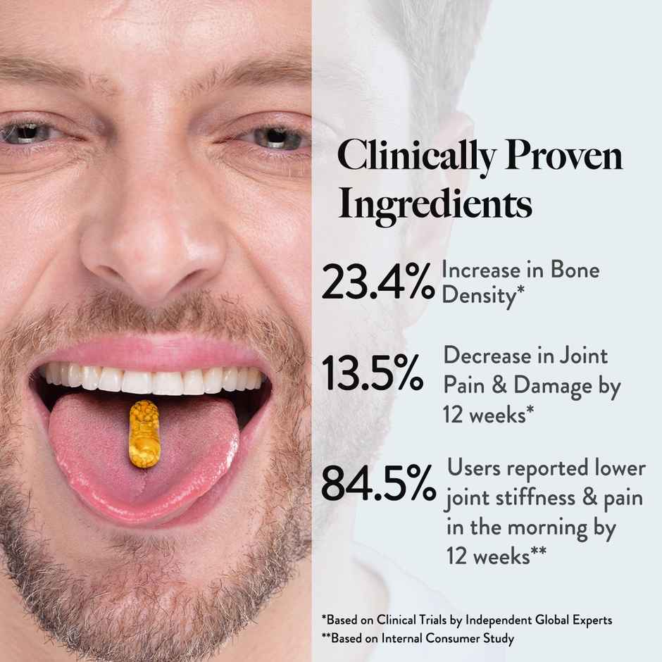 Wellbeing Nutrition Slow Bone Support Vitamin Supplements, Glucosamine, Chondroitin, Calcium