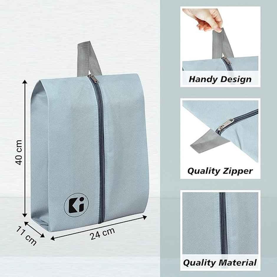 Kuber Industries Pack of 4 Multipurpose Travel Organizer with Chain Travel-Hiking-Adventure|Grey