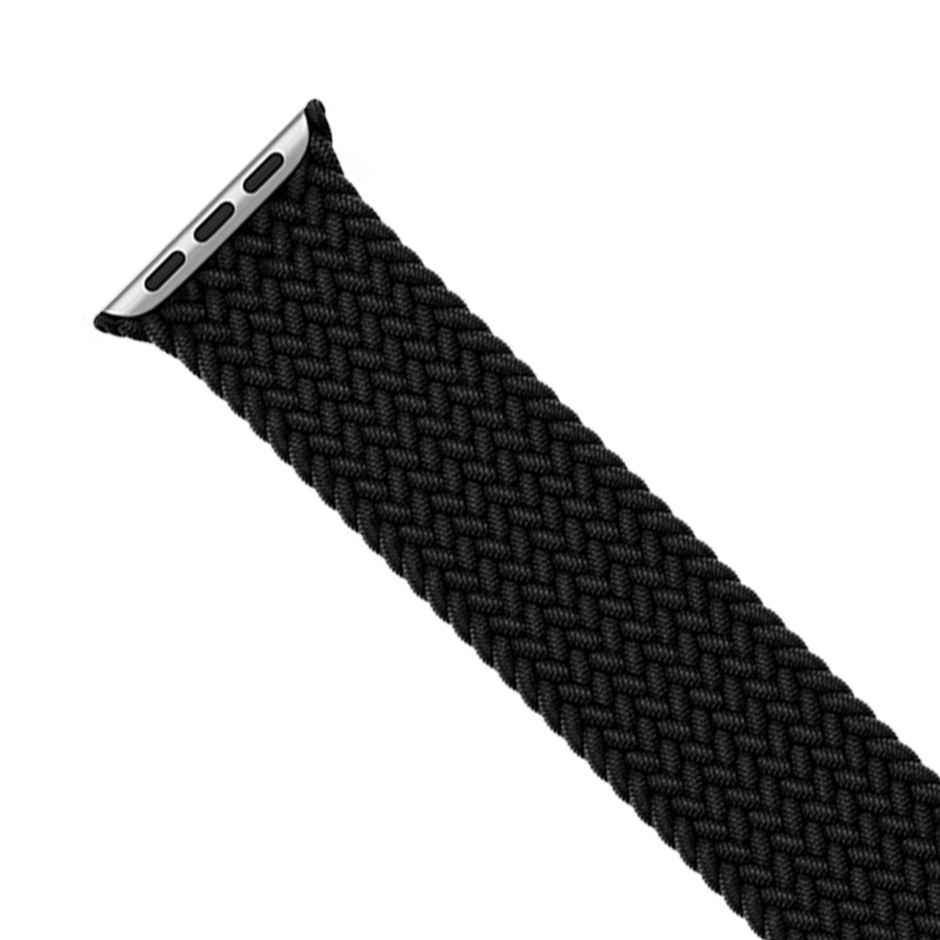 DailyObjects (42/44/45/46/49/Series10 46mm) Black Braided Solo Loop WatchBand