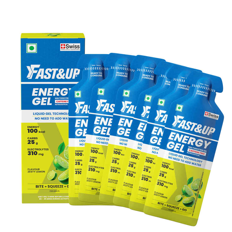 Fast&Up Energy Gel Non Caffeinated Zesty Lemon