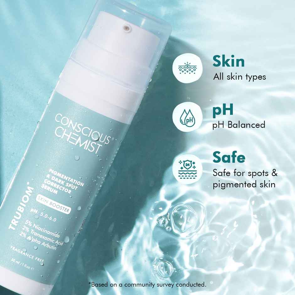 Conscious Chemist Trubiom 5% Niacinamide Serum + 1% Zinc Improves Acne Scar & Uneven Skin Texture
