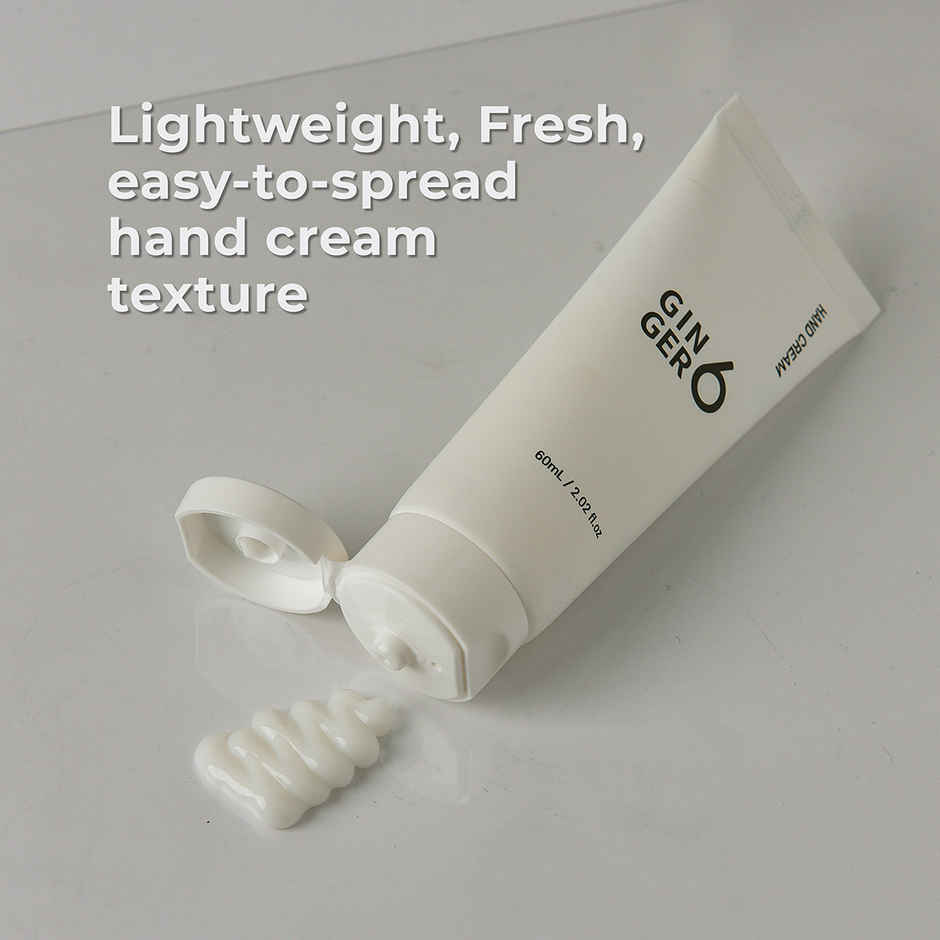 GINGER6 Hand Cream |Deep Moisture EWG Green Fermented Oil & Shea Butter | 8 Hyaluronic Acids