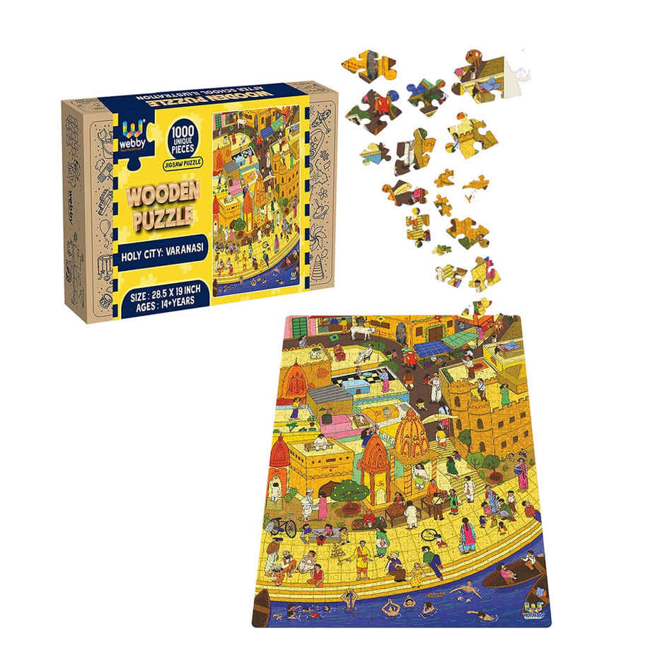 Webby 1000 Pcs Holy City Varanasi Jigsaw Puzzle Best Gift for Adult & 14+ kids | Fun & Challenging