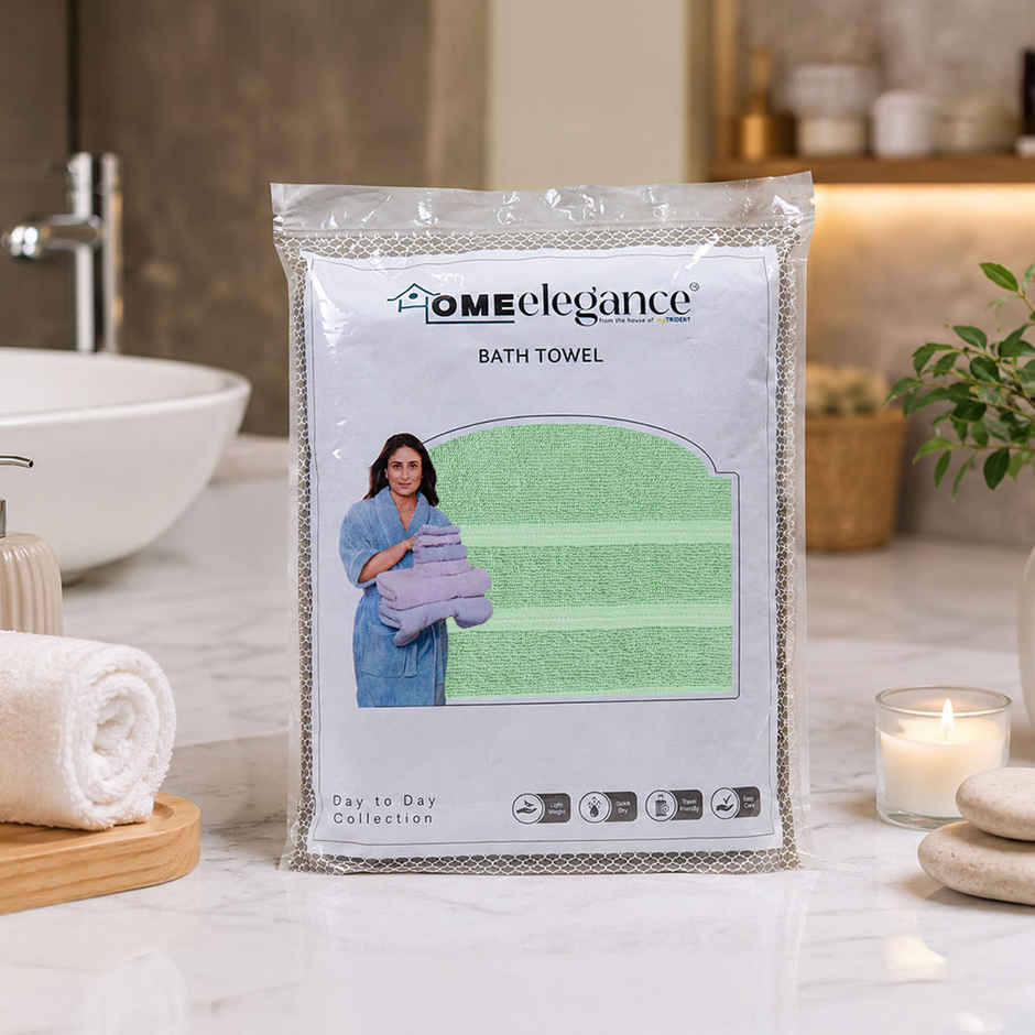 Home Elegance by myTrident Comfort Living Cotton Bath Towel | 16 in x 24 in | Spa Green