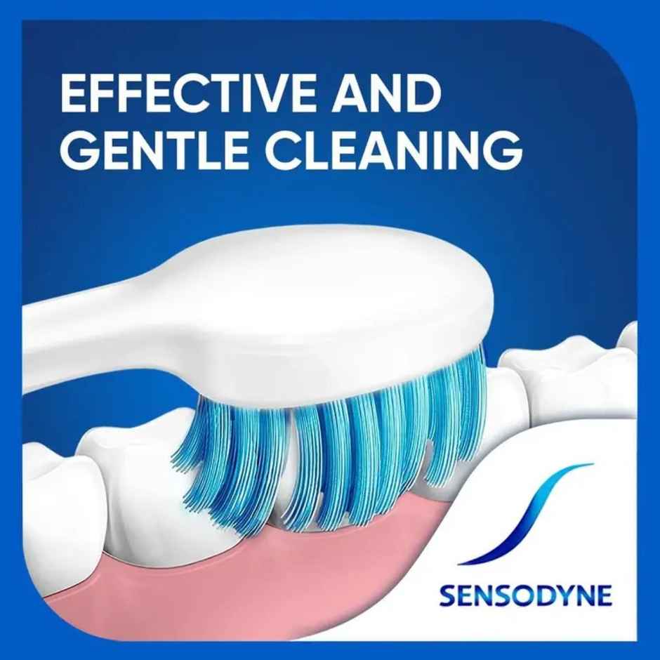 Sensodyne Rapid Relief Long Lasting Protection For Sensitive Teeth Toothpaste (80g) & Sensodyne Mouthwash Complete Protection+ (100ml) & Sensodyne Sensentive Tooth Brush (4pc) Combo