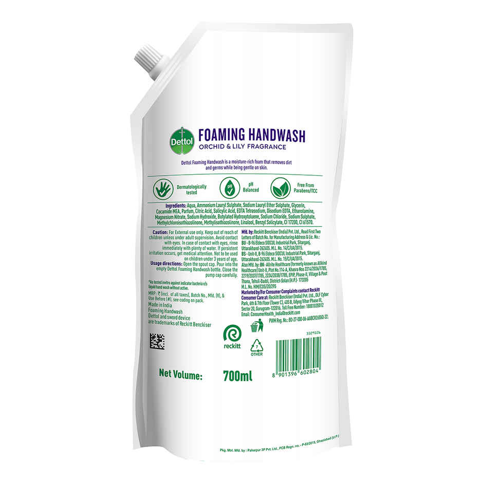 Dettol Foaming Handwash Orchid & Lily Refill Pouch