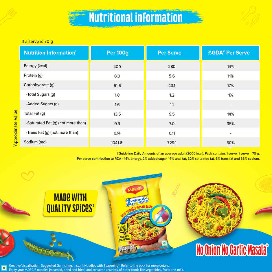 Maggi Masala Noodles No Onion No Garlic