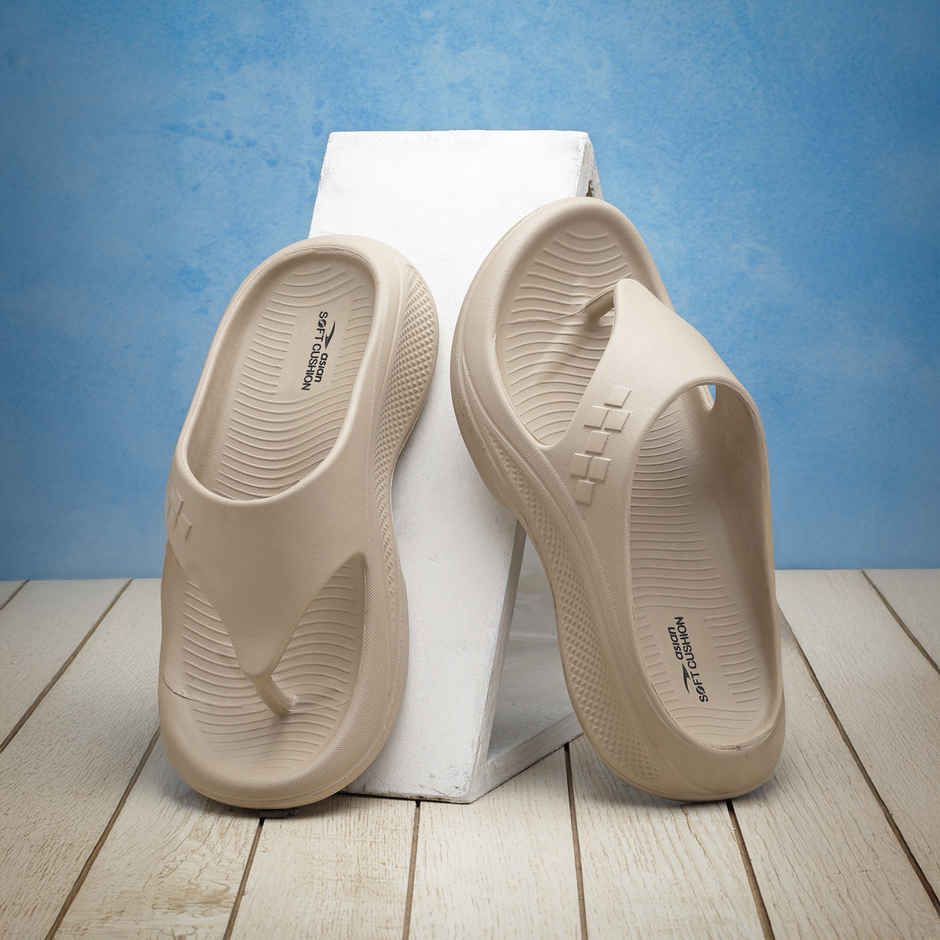 Asian Safari-01 Men Slippers | Beige | UK 8