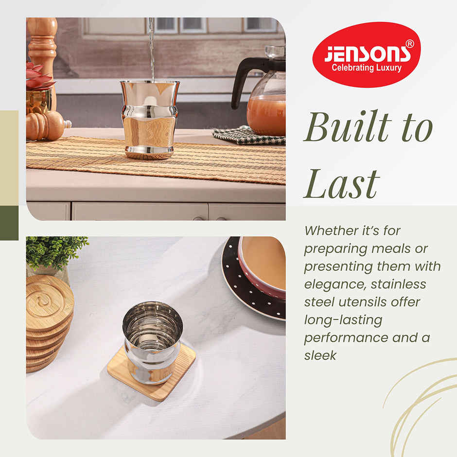 Jensons Stainless Steel Flora Glass | 300 ml