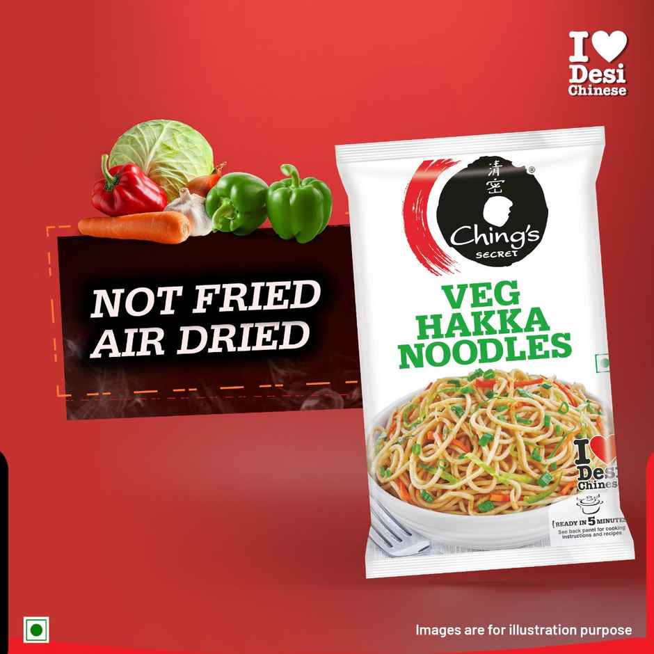 Ching's Secret Hakka Noodles with Masala, Not Fried, Air Dried