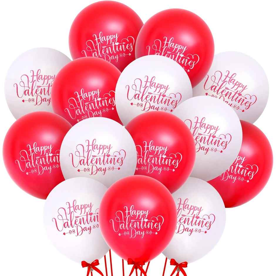 Happy Valentine Printed Balloon Combo | Pack Of 20 | Party Propz