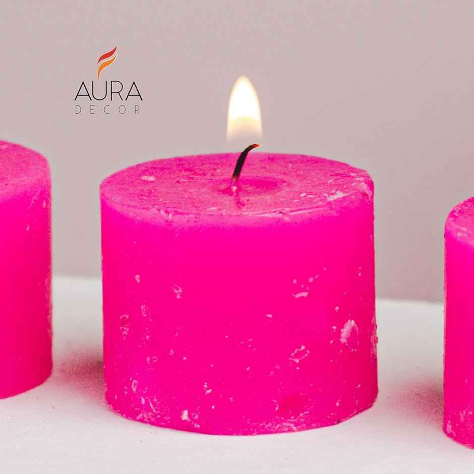 Votive Candles Rose Gift Set | Pack Of 6 | Auradecor