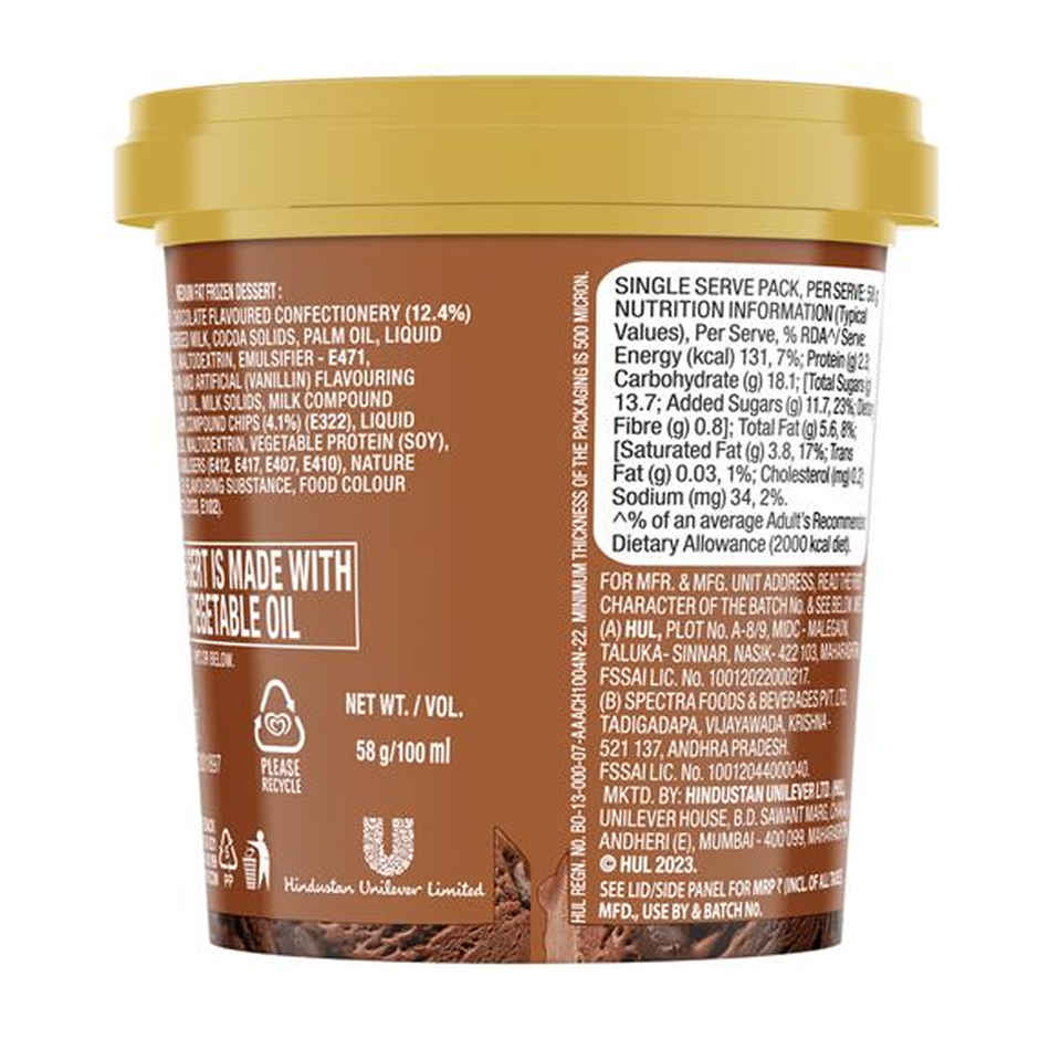 Kwality Wall's Divine Chocolate Chocochip Cup