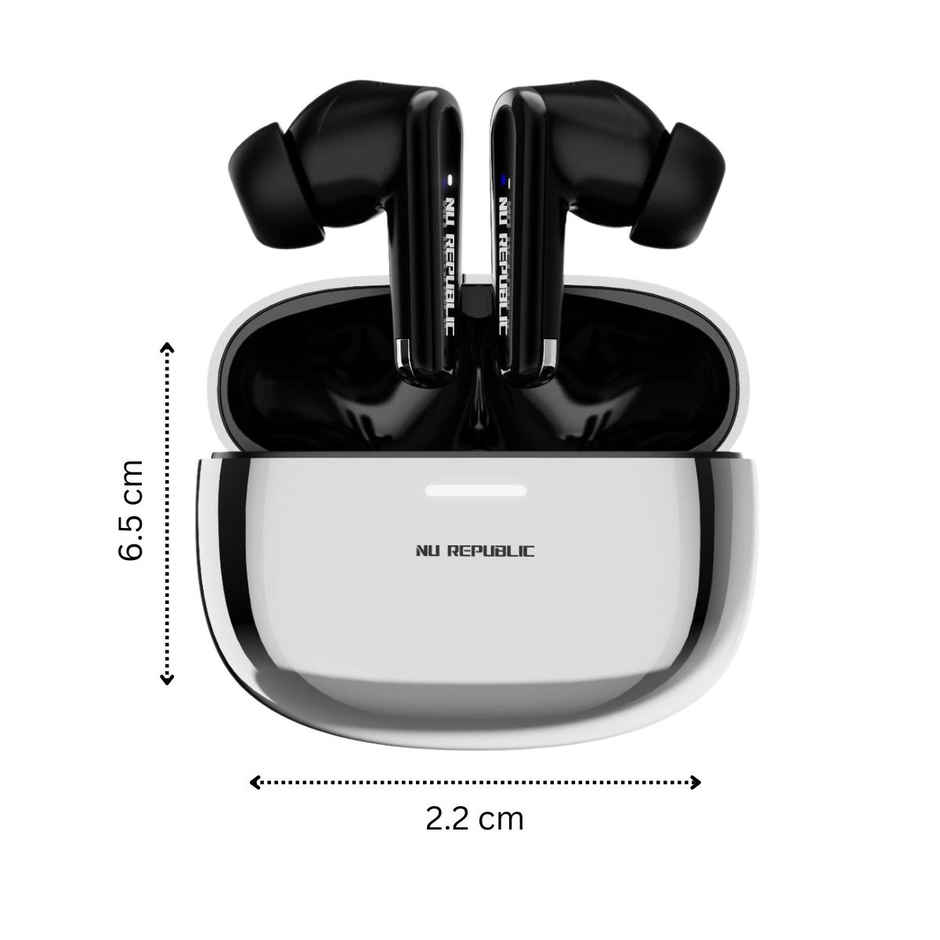 Nu Republic Epic X4 With 52 Hrs Playtime Tws Earbuds | Silver | Black