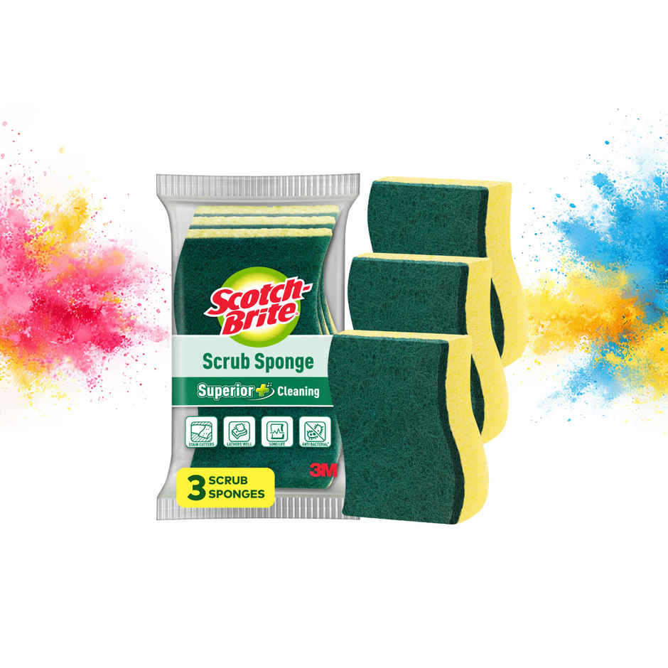 Scotch-Brite Scrub Sponge (Pack of 3) Combo