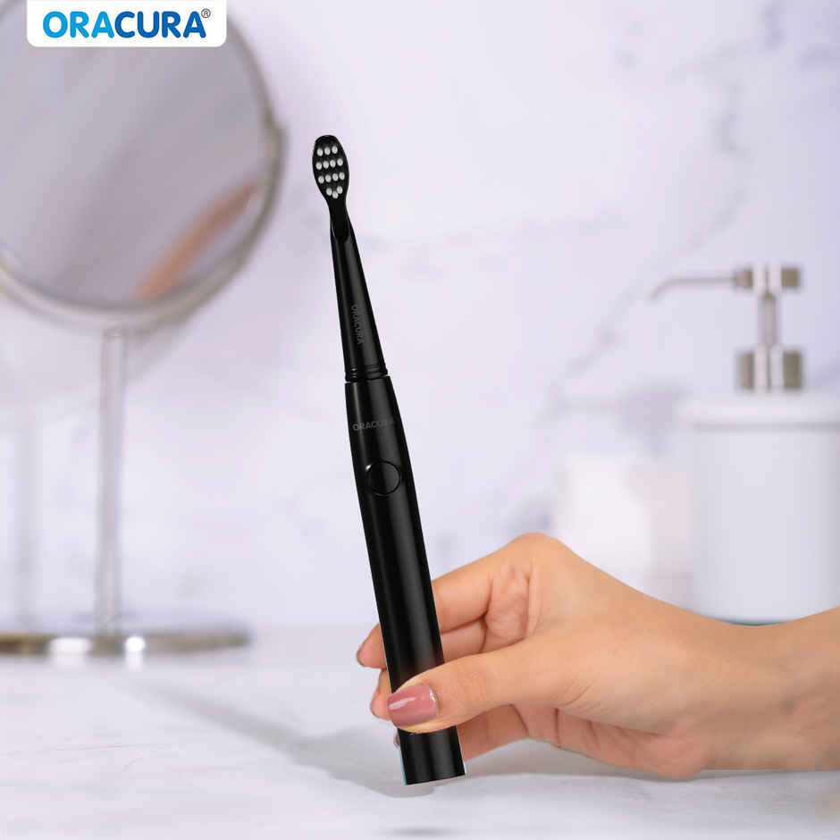 Oracura SB100BK Sonic Lite Battery Operated Electric Toothbrush | Black