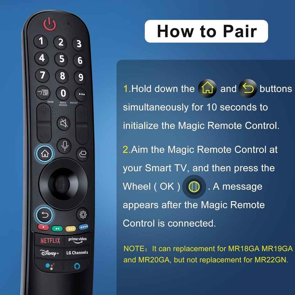 Ailkin Voice Magic Remote AKB76043109 for LG MR23GA| Compatible with LG TVs |2022-2024