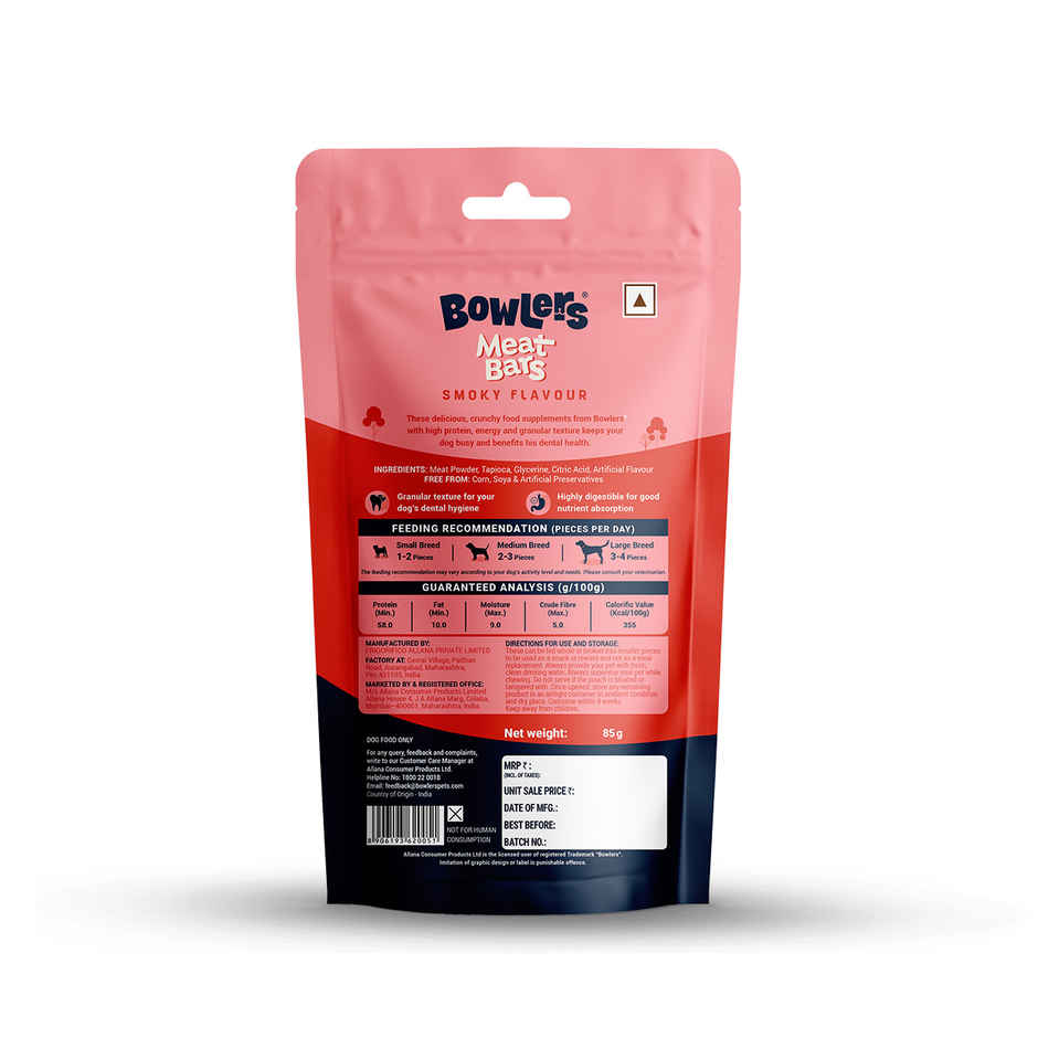 Bowlers Dog Meat Sticks | Smoked Flavour