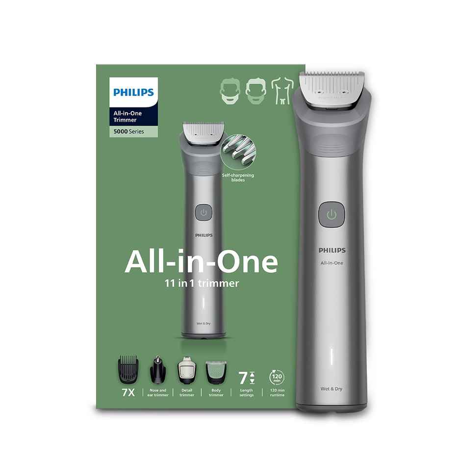 Philips All in One Trimmer 5000 Series 11 in 1 with BeardSense & Self Sharpening Blades MG5932/15