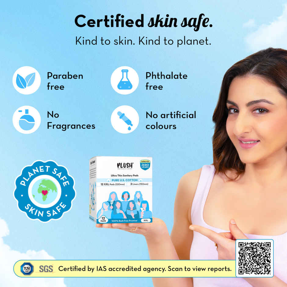 Plush Sanitary Pads + 2 Panty Liner | XXL | 12 pcs