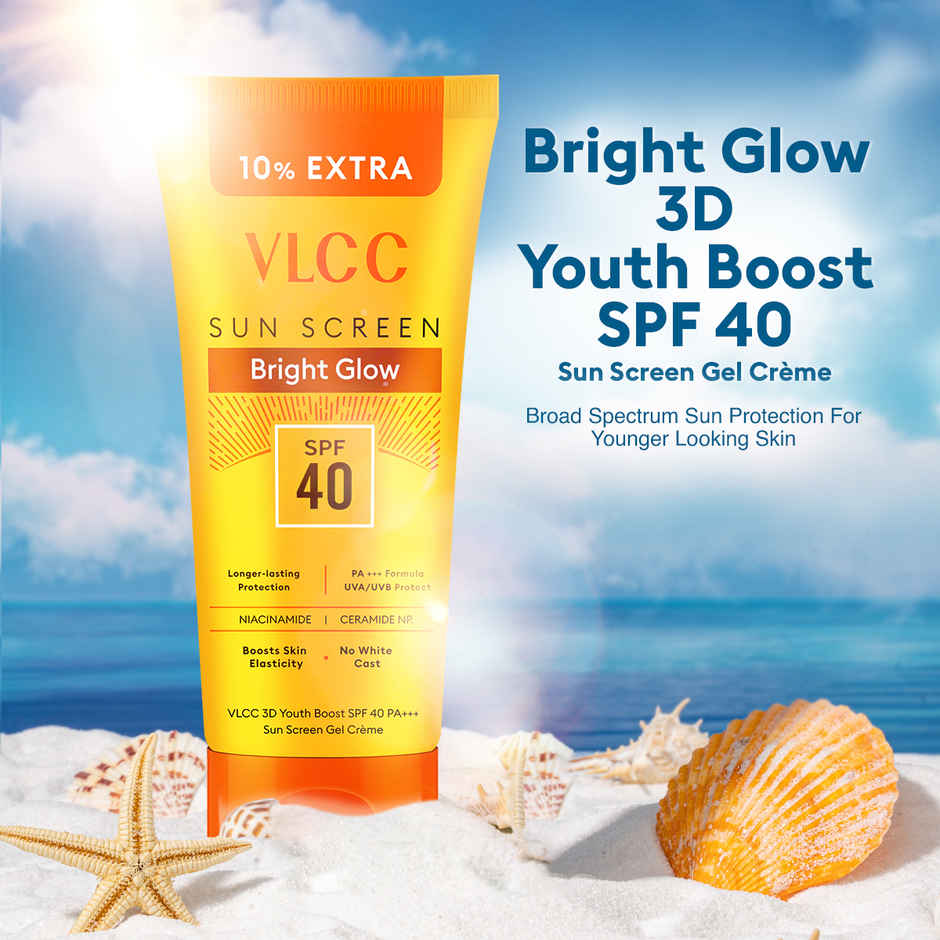 VLCC Bright Glow 3D Youth Boost SPF 40 PA+++ Sunscreen Gel Cream