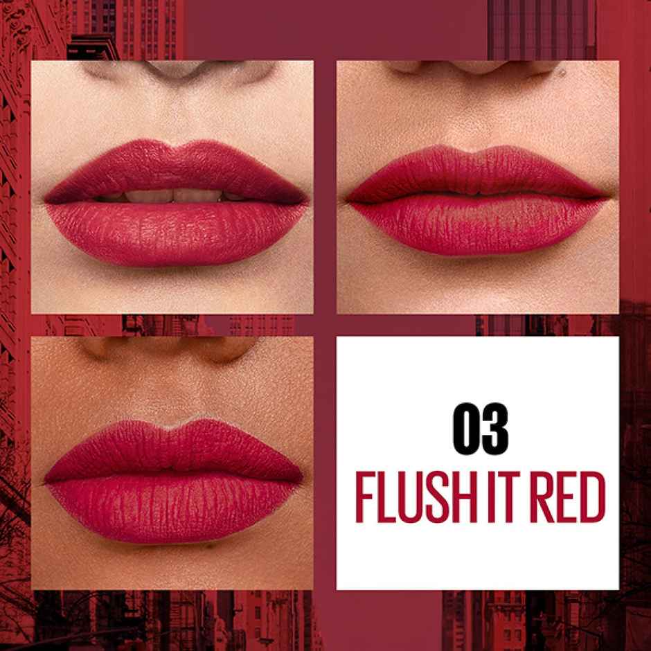 Maybelline New York Sensational Liquid Lipstick | Flush It Red | Paraben Free