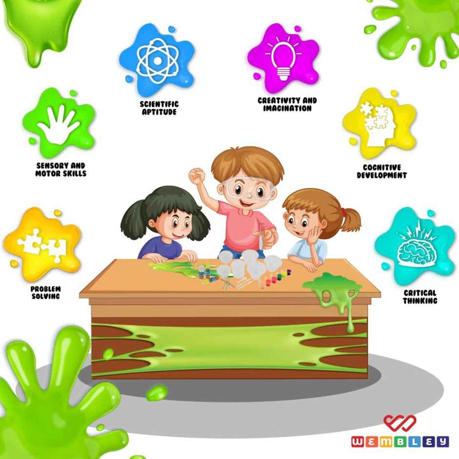 Wembley Fruit Scented Slimy Slime Gel Jelly Putty Set Art Kit For Boys Girls For Kids 3 To 10 Years