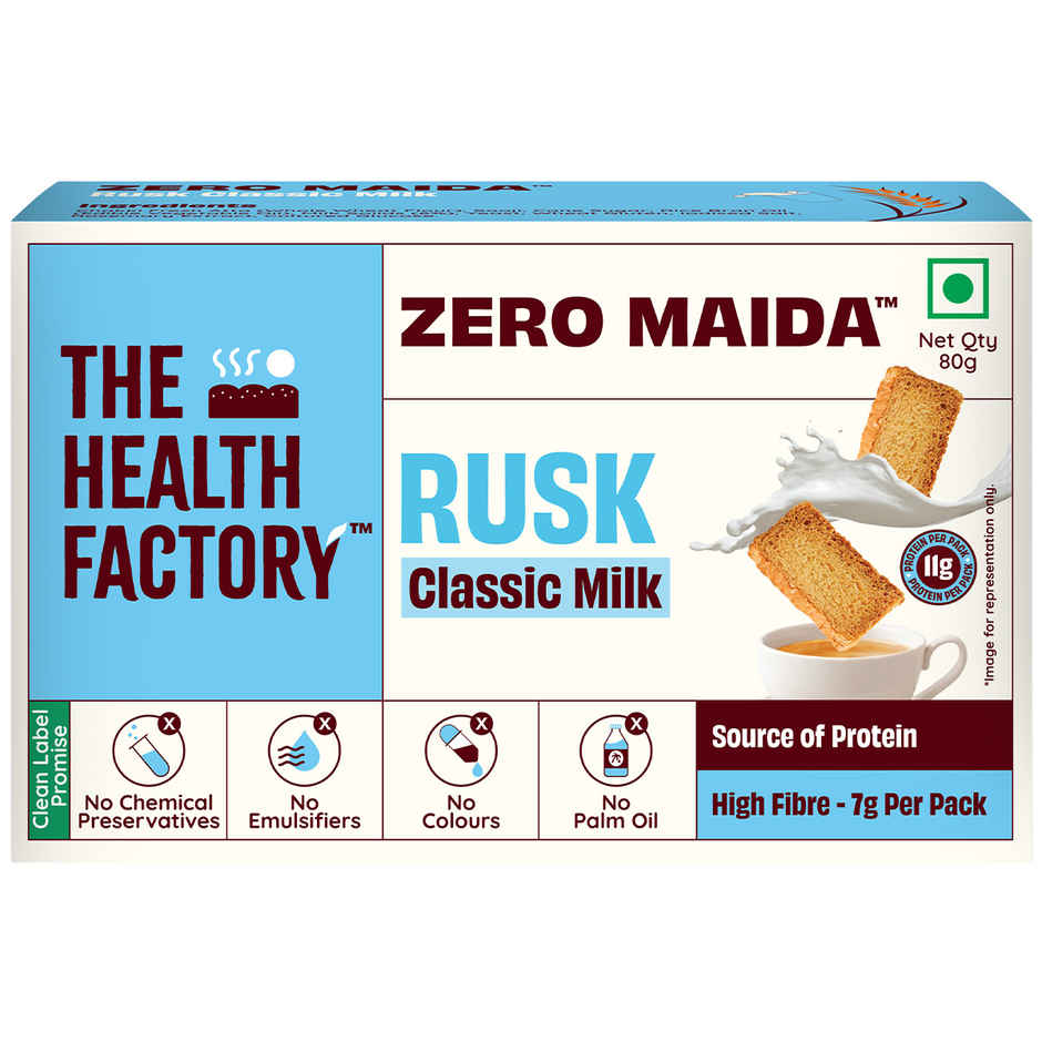 The Health Factory Milk Rusk | Zero Maida