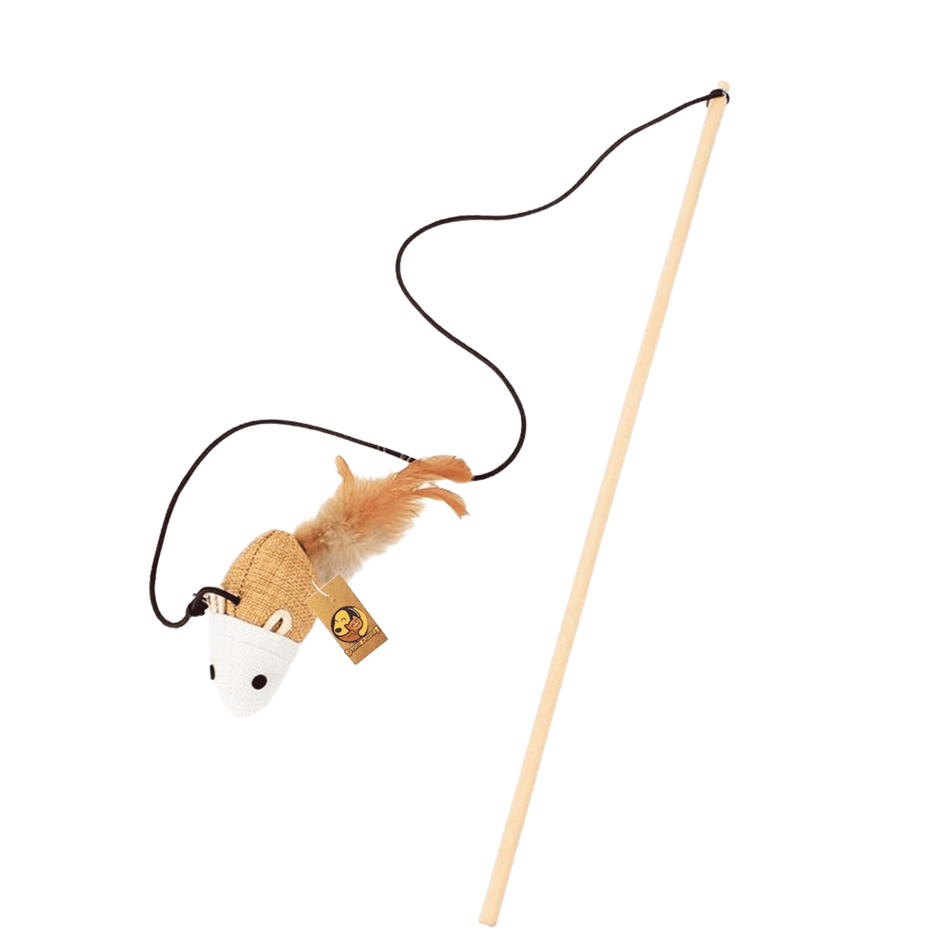 Foodie Puppies Cat Teaser Wand Mouse Bell | 40cm